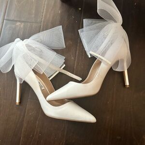 Charles David White bridal shoes